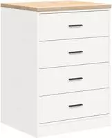 vidaXL Garagen-Aufbewahrungsschrank Wei&szlig; 60x51x85 cm Massivholz Kiefer