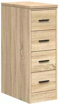 vidaXL Garagen-Aufbewahrungsschrank Massivholz Kiefer, Sonoma-Eiche (860582)
