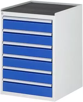 Rau Schubladenschrank Serie 7000, 6 Schubladen 120mm, Metallarbeitsplatte (03-L5.16A-MT.11)