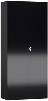 Steelboxx Aktenschrank Metall 2 Türen, 4 Fachböden, 1800x800x380mm, schwarz (X-530339)