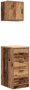vidaXL Garagenschr&auml;nke 2 Stk. Holzwerkstoff Altholz-Optik (3328330)