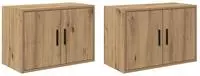 vidaXL Garagen-Wandschr&auml;nke 2 Stk. Artisan-Eiche Holzwerkstoff