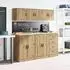 vidaXL Garage-Wandschränke 2-tlg. Holzwerkstoff Artisan-Eiche (860660)