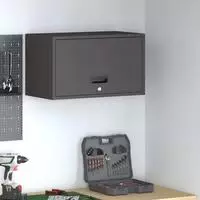 vidaXL Wandschrank f&uuml;r die Garage mit Gasdrucklift-T&uuml;r Schwarz