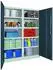 Pavoy Schwerlastschrank 1950x1470x630mm, Trennwand, 8 Fachböden, RAL 7035/7016 (36367-147-024-735716)