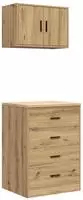 vidaXL Garagenschr&auml;nke 2 Stk. Artisan-Eiche Holzwerkstoff