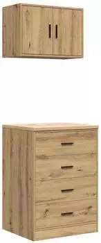vidaXL Garagenschr&auml;nke 2 Stk. Artisan-Eiche Holzwerkstoff