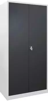 ADB Flügeltürenschrank RAL7035/7016, 1950x920x420mm, 4 Fachböden (40754)