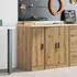 vidaXL Garagen-Aufbewahrungsschrank Massivholz Kiefer, Artisan-Eiche (860561)