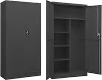 vidaXL Schlie&szlig;fachschrank Anthrazit 90x40x180 cm Stahl