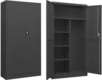 vidaXL Schlie&szlig;fachschrank anthrazit 90x40x180cm Stahl (335973)