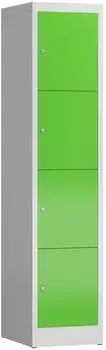 Steelboxx ClassiX Schließfachschrank 4 Fächer, lichtgrau/gelbgrün (X-523415)