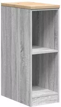 vidaXL Garagen-Aufbewahrungsschrank Massivholz Kiefer, grau Sonoma (860531)