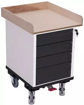 VARIOfit Schubladenschrank mit Ladefl&auml;che mit Rand 550x650mm anthrazitgrau (sw-500.015/AG)