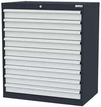 Simplaflex Schubladenschrank 9 Schubladen, 900x575x1020mm, RAL 7016/7035 (CL9H100900)