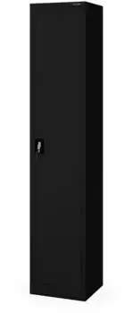 Jan Nowak Aktenschrank ALEX H220 Metall abschlie&szlig;bar, schwarz, 45x220x40cm (ALEX H220)