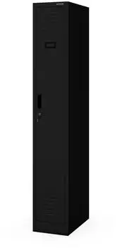 Jan Nowak KACPER II 1 Plus Metall-Spindschrank, abschlie&szlig;bar, 180x30x50cm, schwarz