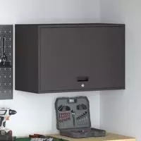 vidaXL Wandschrank f&uuml;r die Garage mit Gasdrucklift-T&uuml;r Schwarz