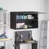 vidaXL Wandschrank für die Garage mit Gasdrucklift-Tür, schwarz (883264)