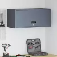 vidaXL Wandschrank f&uuml;r die Garage mit Gasdrucklift-T&uuml;r Anthrazit
