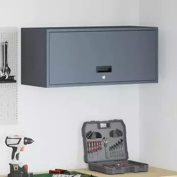 vidaXL Wandschrank für die Garage mit Gasdrucklift-Tür, anthrazit (883278)