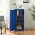 en.casa Burlöv Aktenschrank Metall, blau, 88x40x35cm (800000803346)