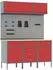 vidaXL Werkstattschrankset mit Schubladen, 8-tlg., rot (3321445)