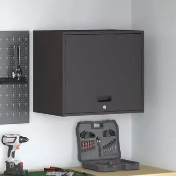 vidaXL Garagen-Wandschrank mit Gasdrucklift-Tür, schwarz (883268)