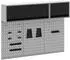 vidaXL Werkzeugschrank-Set 5-tlg. mit Stecktafel, schwarz, pulverbeschichteter Stahl (3321412)
