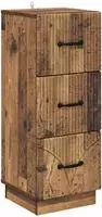 vidaXL Schubladenschrank 33 x 34,5 x 87 cm Holzwerkstoff Altholz
