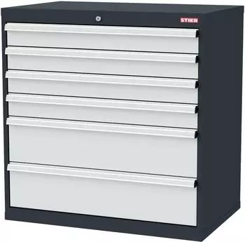 STIER Schubladenschrank 6 Schubladen, 900x575x920mm, 80kg (907615)