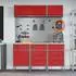 vidaXL Werkstattschrankset mit Schubladen, 8-tlg., rot (3321451)