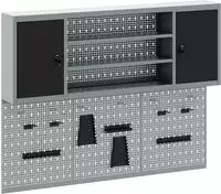 vidaXL Werkzeugschrank-Set 6 stk. Schwarz Pulverbeschichteter Stahl