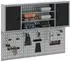vidaXL Werkzeugschrank-Set 6-tlg. mit Stecktafel, schwarz, pulverbeschichteter Stahl (3321408)