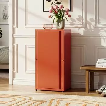 en.casa Burl&ouml;v Aktenschrank Metall, dunkelbraun, 2 F&auml;cher, 40x88x35cm (800001354015)