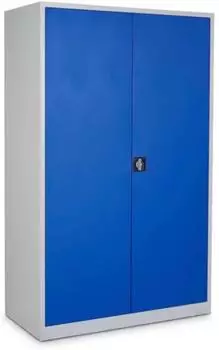 STIER Universalschrank 1950x1200x420mm 4 Fachb&ouml;den lichtgrau/enzianblau verschwei&szlig;t (907639)