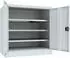 STIER Flügeltürenschrank 1000x1000x600mm 2 Böden verzinkt RAL 7035 (906399)