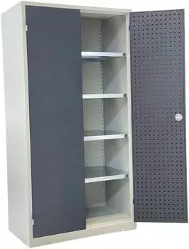 STIER Werkstattschrank 1940x1000x600mm hellgrau/anthrazitgrau (907574)