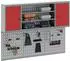 vidaXL Werkzeugschrank-Set 6-tlg. mit Stecktafel, Stahl, rot (3321409)
