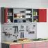 vidaXL Werkzeugschrank-Set 6-tlg. mit Stecktafel, Stahl, rot (3321409)