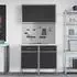 vidaXL Werkstattschrank-Set mit Lochplatte, 5-tlg., schwarz, MDF/Metall (3321416)