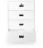 Jan Nowak SARA XL V4 Aktenschrank Metall, weiß, 4 Schubladen, 132x90x60cm