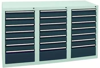 stumpf STS 410 Schubladenschrank 21 Schubladen lichtgrau, 900x1500x500mm (7103207)