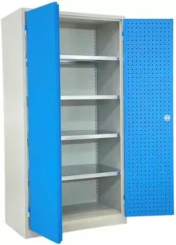 STIER Werkstattschrank 1940x1000x600mm hellgrau/lichtblau (907575)