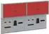 vidaXL Werkzeugschrank-Set 6-tlg. rot, pulverbeschichteter Stahl (3321403)