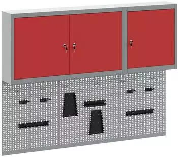 vidaXL Werkzeugschrank-Set 5-tlg. rot, pulverbeschichteter Stahl (3321401)
