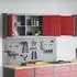 vidaXL Werkzeugschrank-Set 5-tlg. rot, pulverbeschichteter Stahl (3321401)