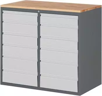 STIER Schubladenschrank Premium 12 Schubladen, Buchentop, 1145x650x1035mm (906122)