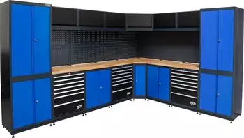 BGS Schrankwand-System Werkstatt, Holz, 8 Module (80160)