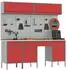 vidaXL Werkstattschrank-Set mit Schubladen, 10-tlg., rot (3321475)